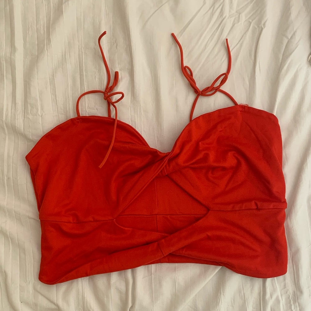 Urban Outfitters Red Cut-Out Tank top